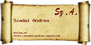 Szadai Andrea névjegykártya